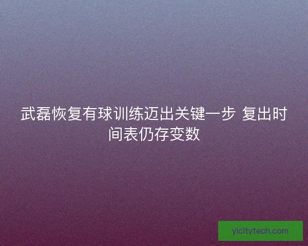 武磊恢复有球训练迈出关键一步 复出时间表仍存变数